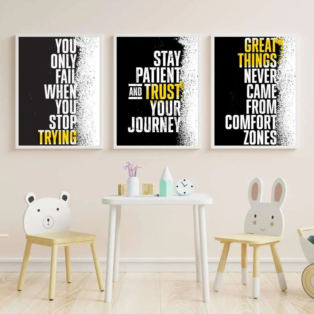 Set Of 3 Motivational Quote Frames (8×11)